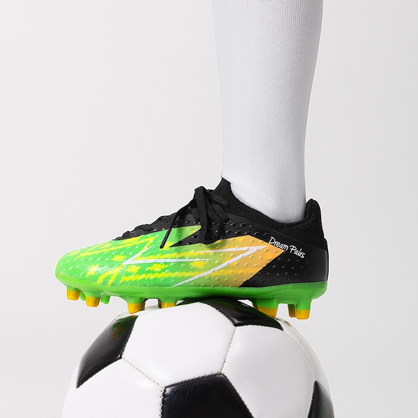 Boys' & Girls' Firm Groud Youth Soccer Cleats  - NEON GREEN BLACK - 4